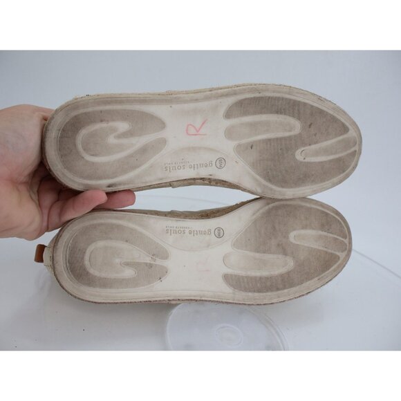 Gentle Souls Lizzy -Line Sporty Flats Women's Size 9.5 Gold Leather Espadrilles - Picture 8 of 11